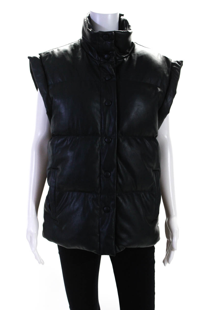BLANK NYC Faux Leather Quilted Vest with Belt in 2023