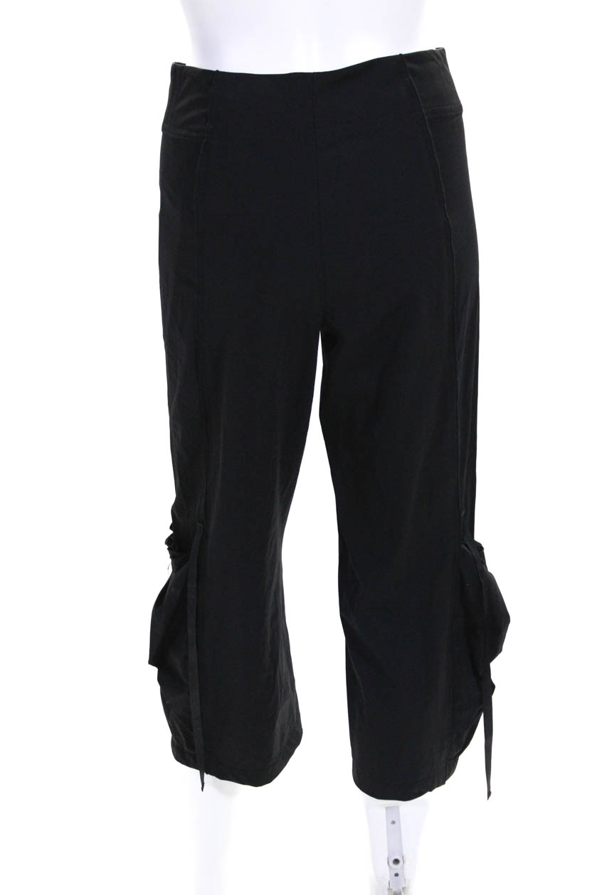 Zac&Rachel Womens Woven-Trim Capri Pants Black Size 10 - Shop Linda's Stuff