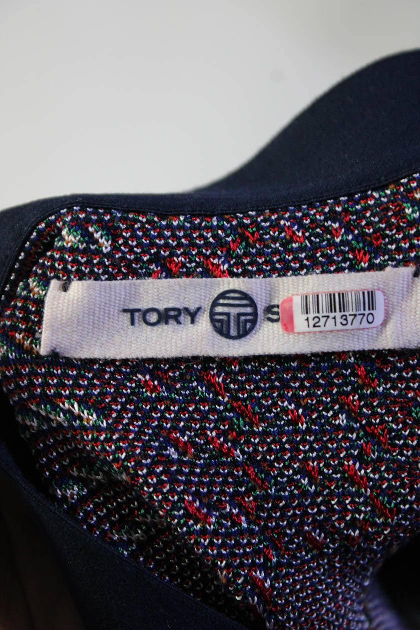 Tory Sport Womens Navy Check Jacquard Skirt Blue Size S 12716191