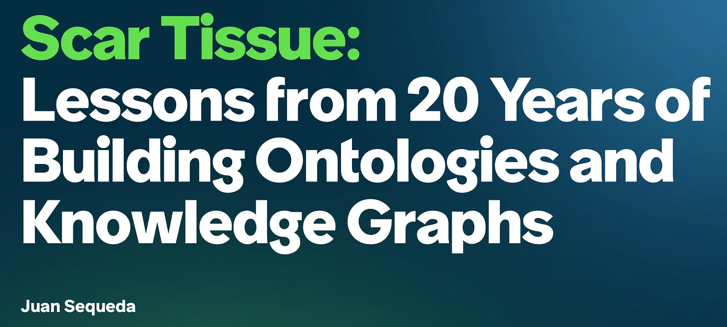 Juan Sequeda's 20 lessons from 20 years of building ontologies and knowledge graphs