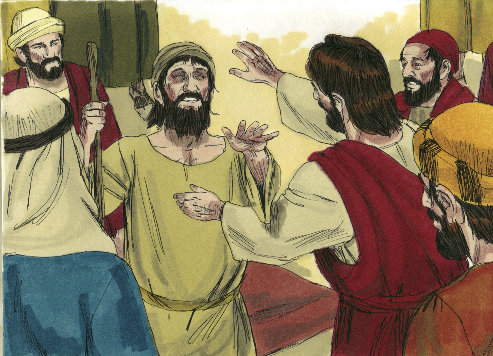 Jesus spricht mit ihm