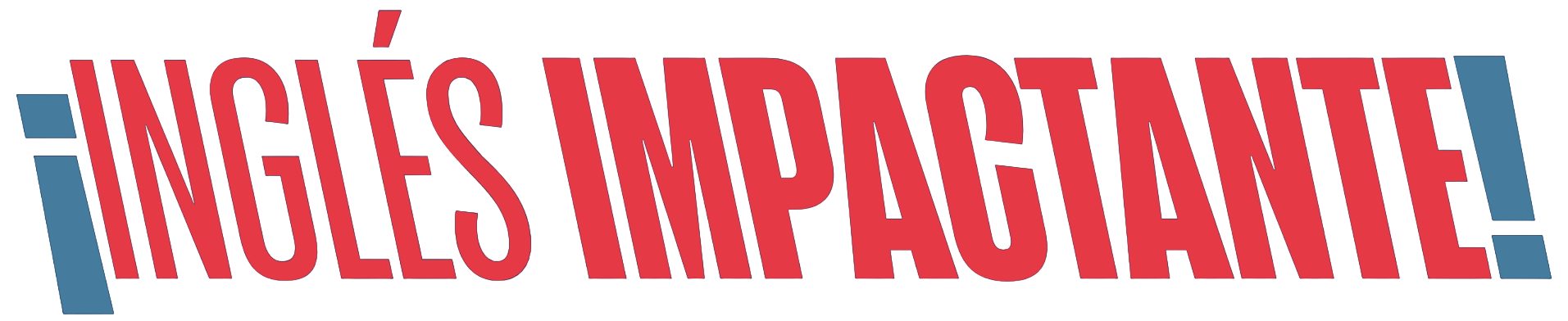 Inglés Impactante Logotype