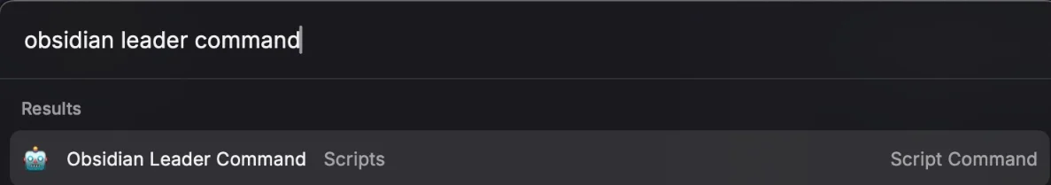 command selection modal