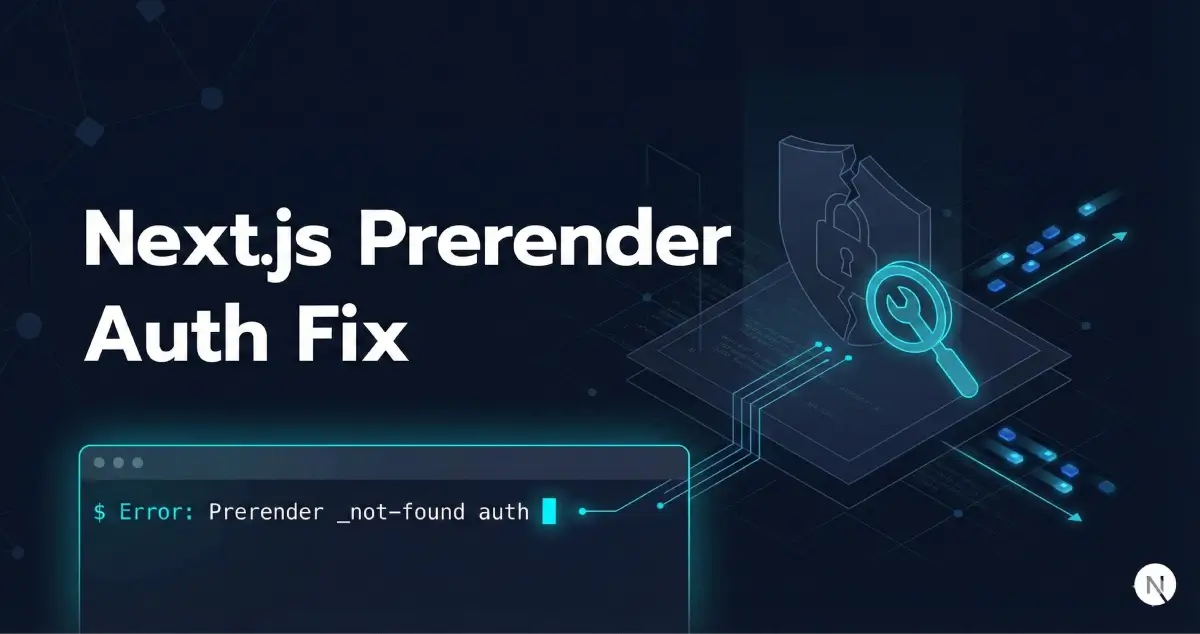Fix Next.js Prerender Error \_not-found Auth TypeError