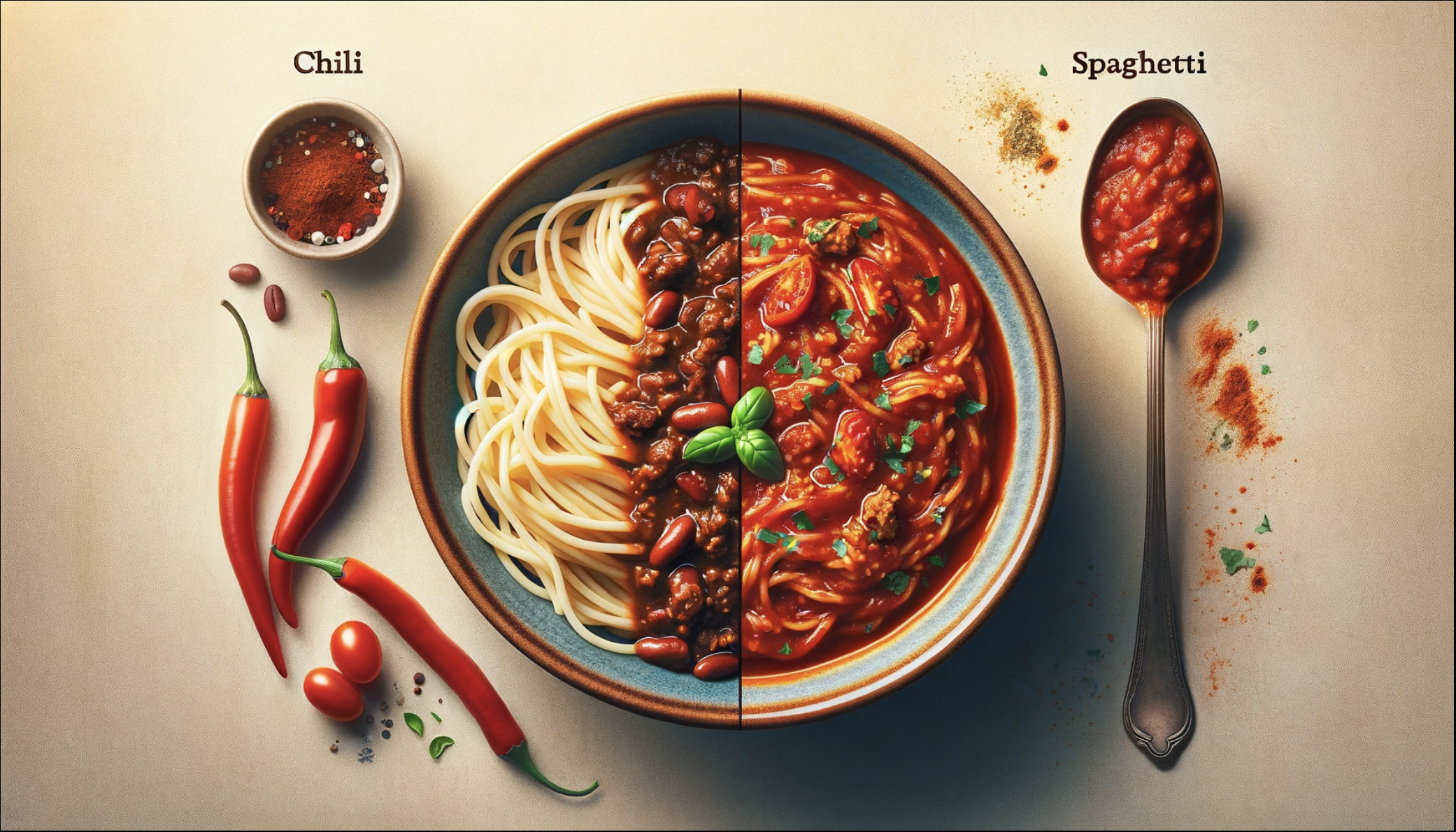 The difference between Chili and Spaghetti Sauce