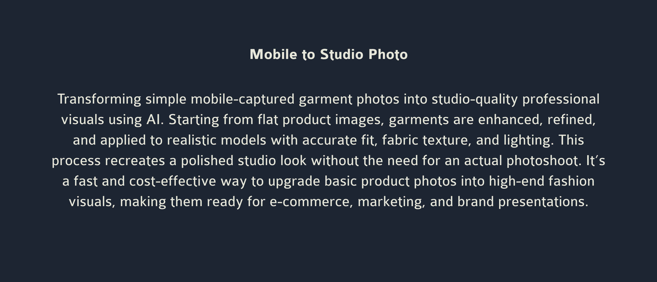 AI-Powered Fashion Visuals 6 role