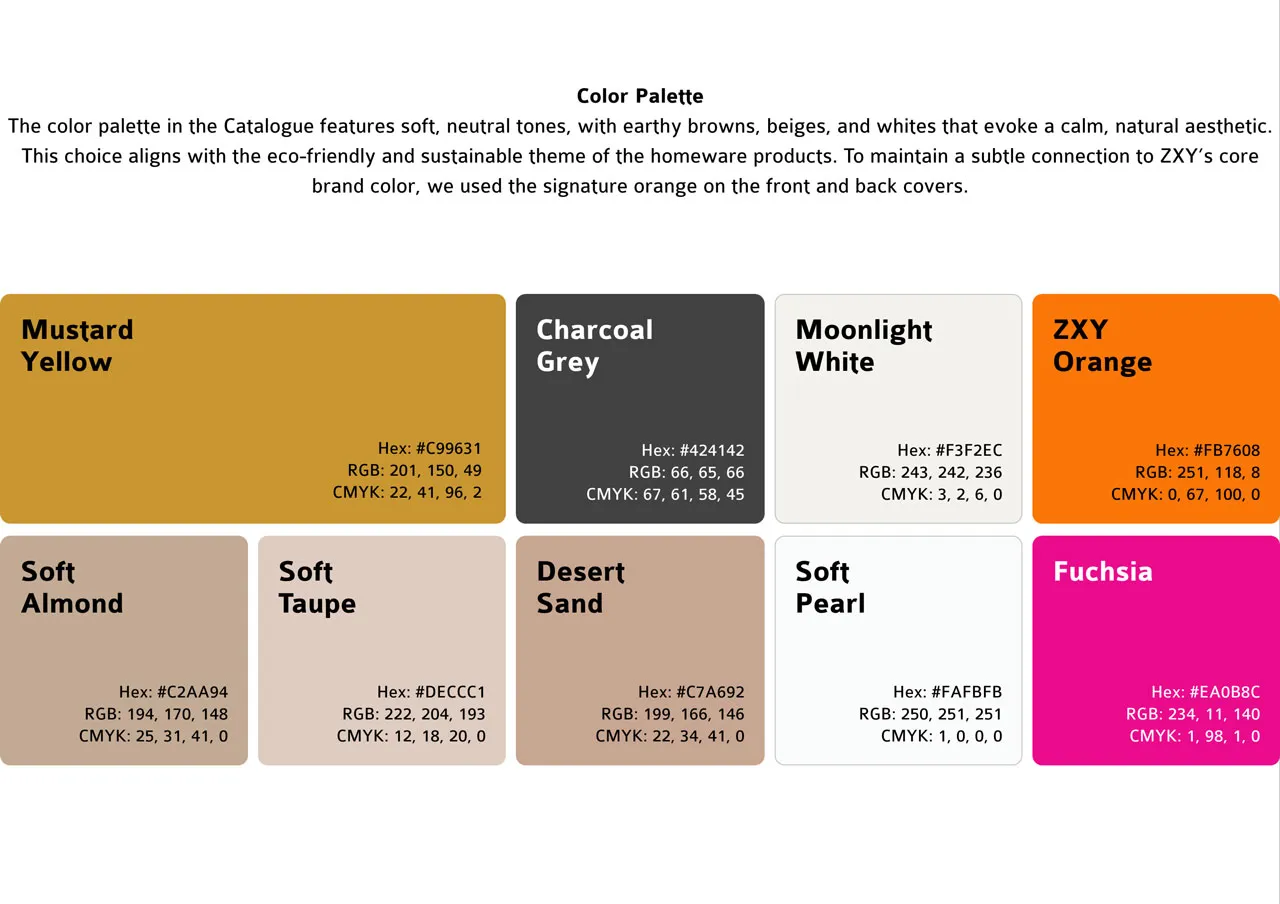 Home Living Catalogue 8 Color Palette