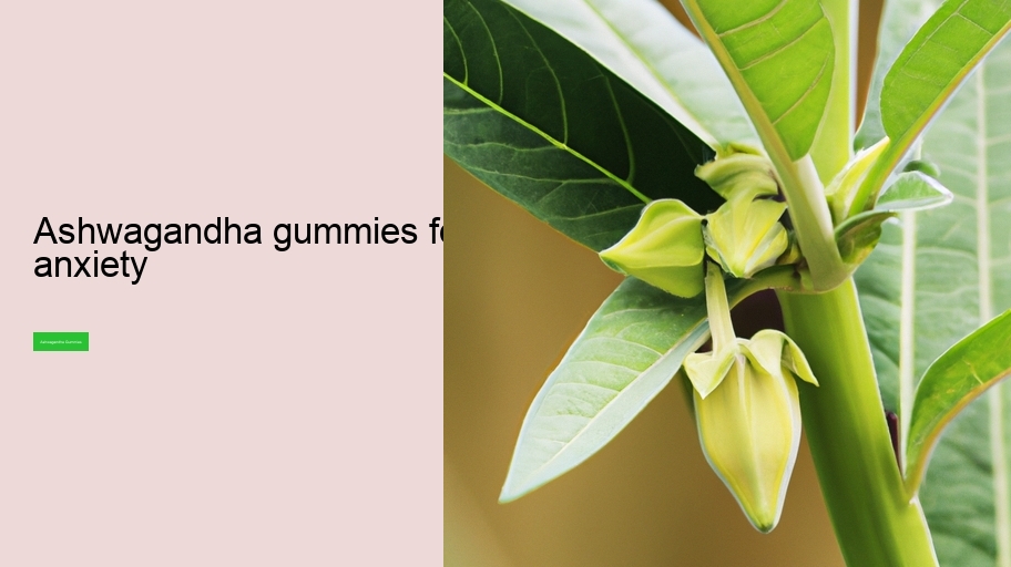 ashwagandha gummies for anxiety