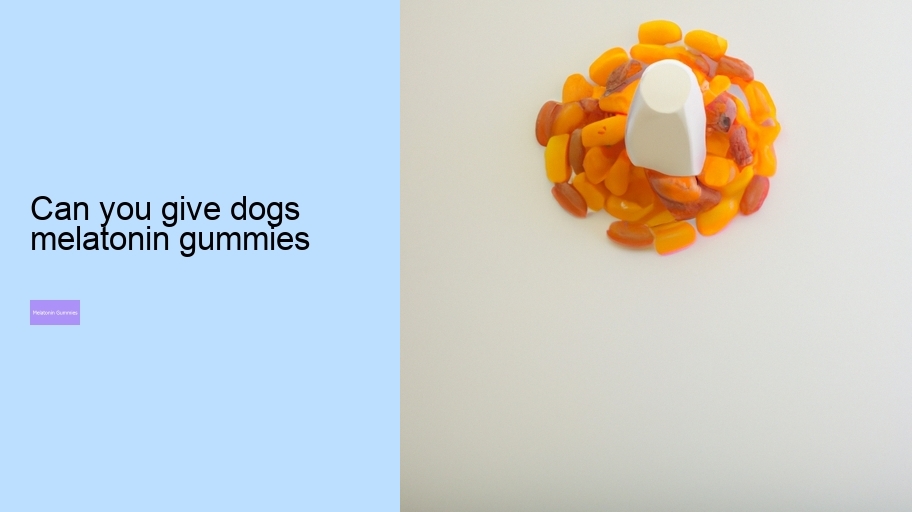 can you give dogs melatonin gummies