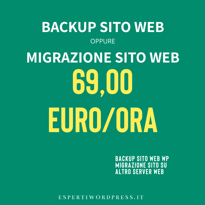 Backupe Migrazione sito web