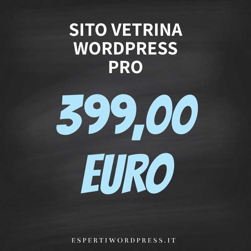 sito vetrina wordpress pro
