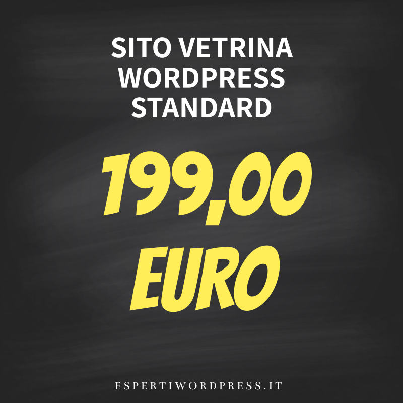 Sito Vetrina Wordpress Standard