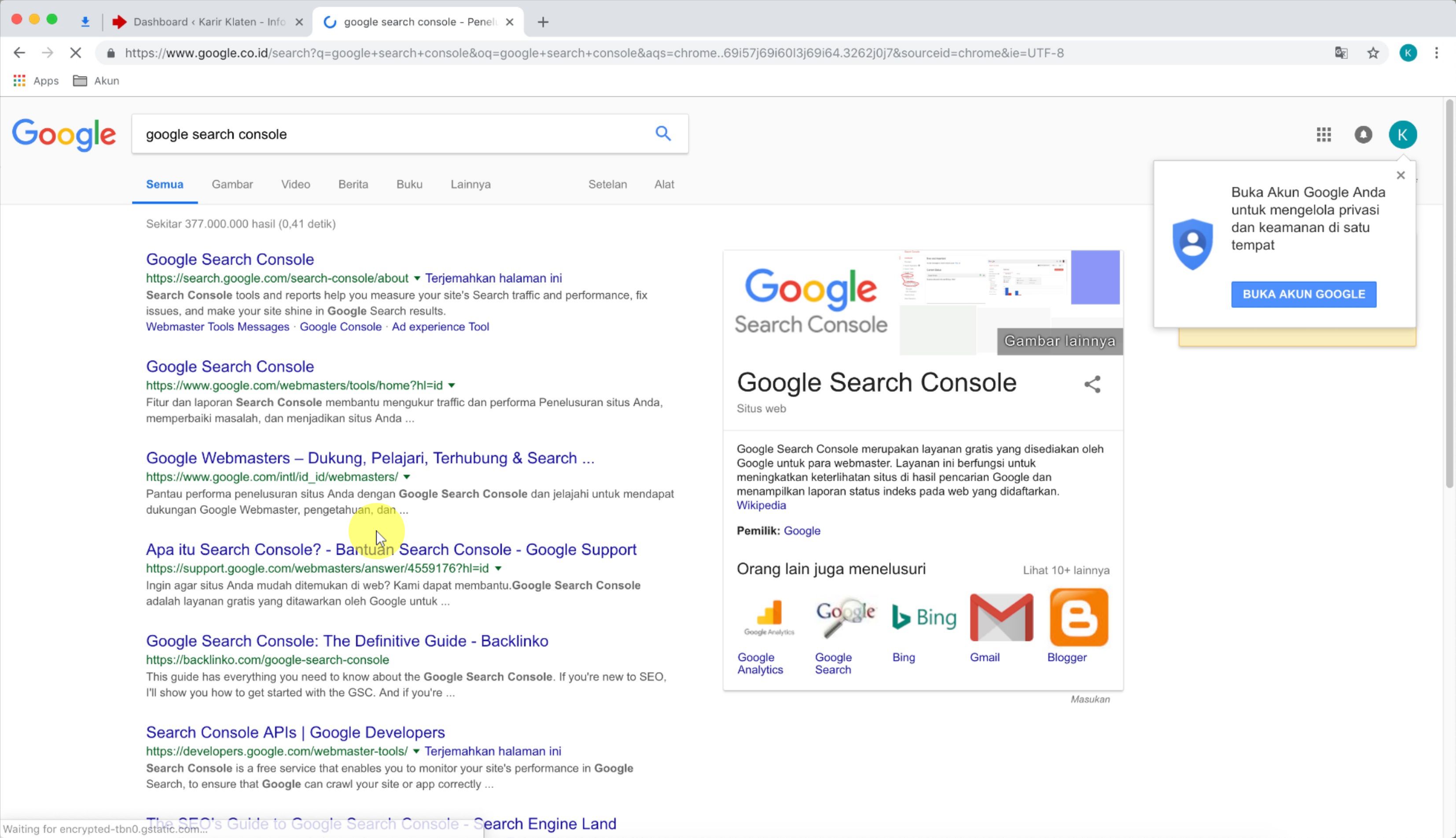 tutorial google search console