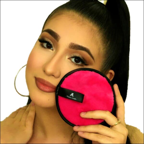 Makeup Remover Cloth Pads (Pack Of 2) Pink/Black - Mairim Cosmetics