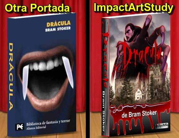 Imagen comparativa de portadas o covers de libro electrónico o Ebook