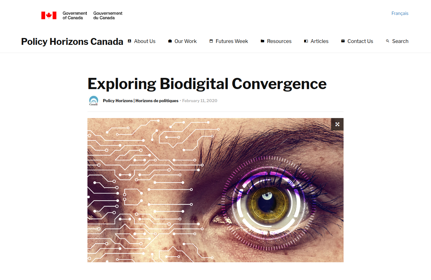 A Utopian Future “Good morning, biodigital.”  – The Government of Canada