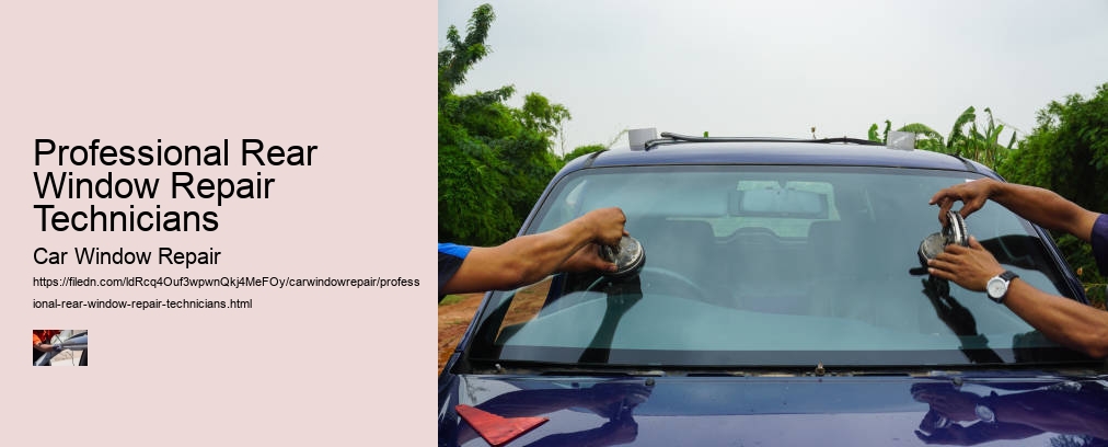 Professional Rear Window Repair Technicians
