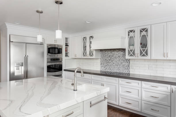 What is the recommended frequency for deep cleaning white quartz countertops?