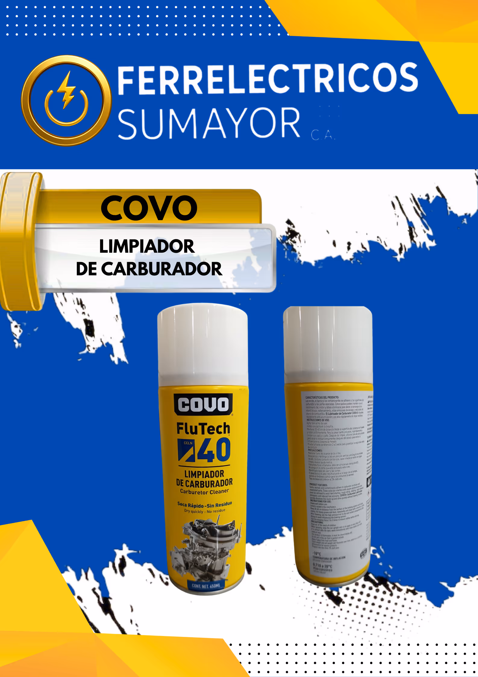 Limpiador de Carburador COVO FluTech Z40