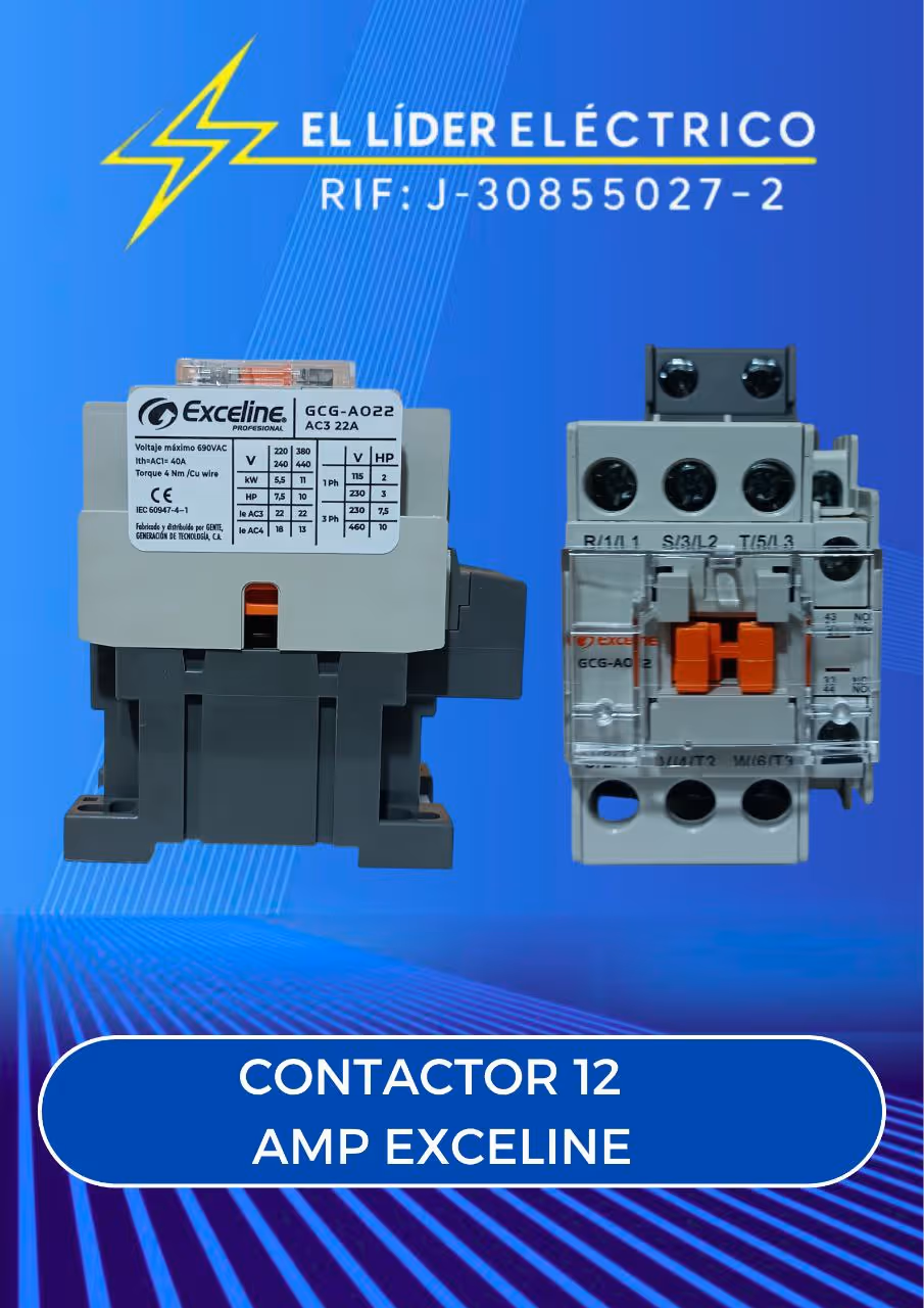 CONTACTOR DE 12 AMP EXCELINE
