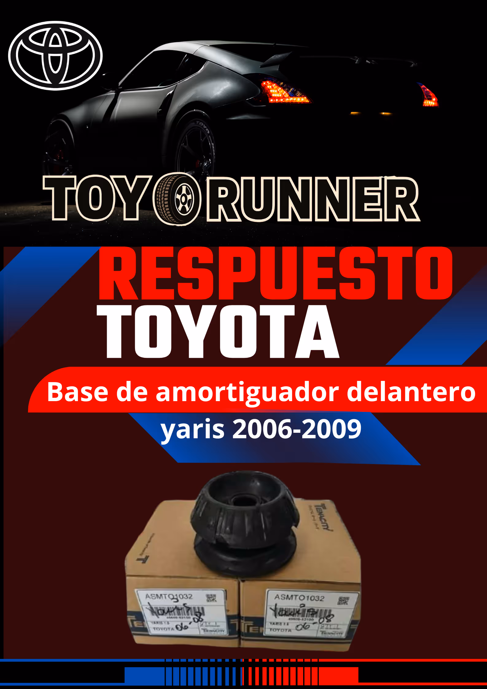 BASE DE AMORTIGUADOR DELANTERO YARIS 2006-2009