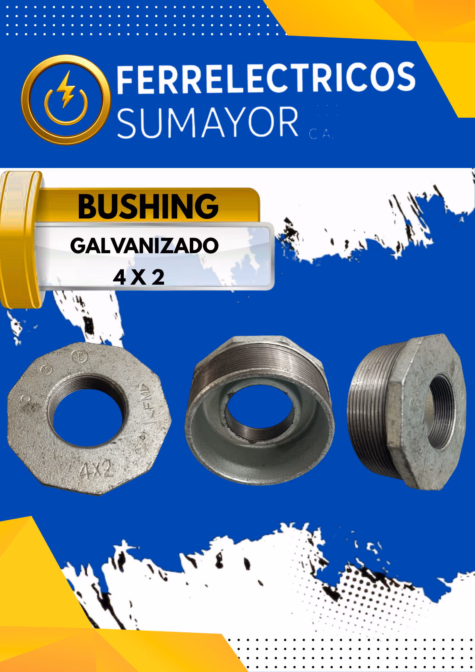 BUSHING GALVANIZADO 4 X 2 