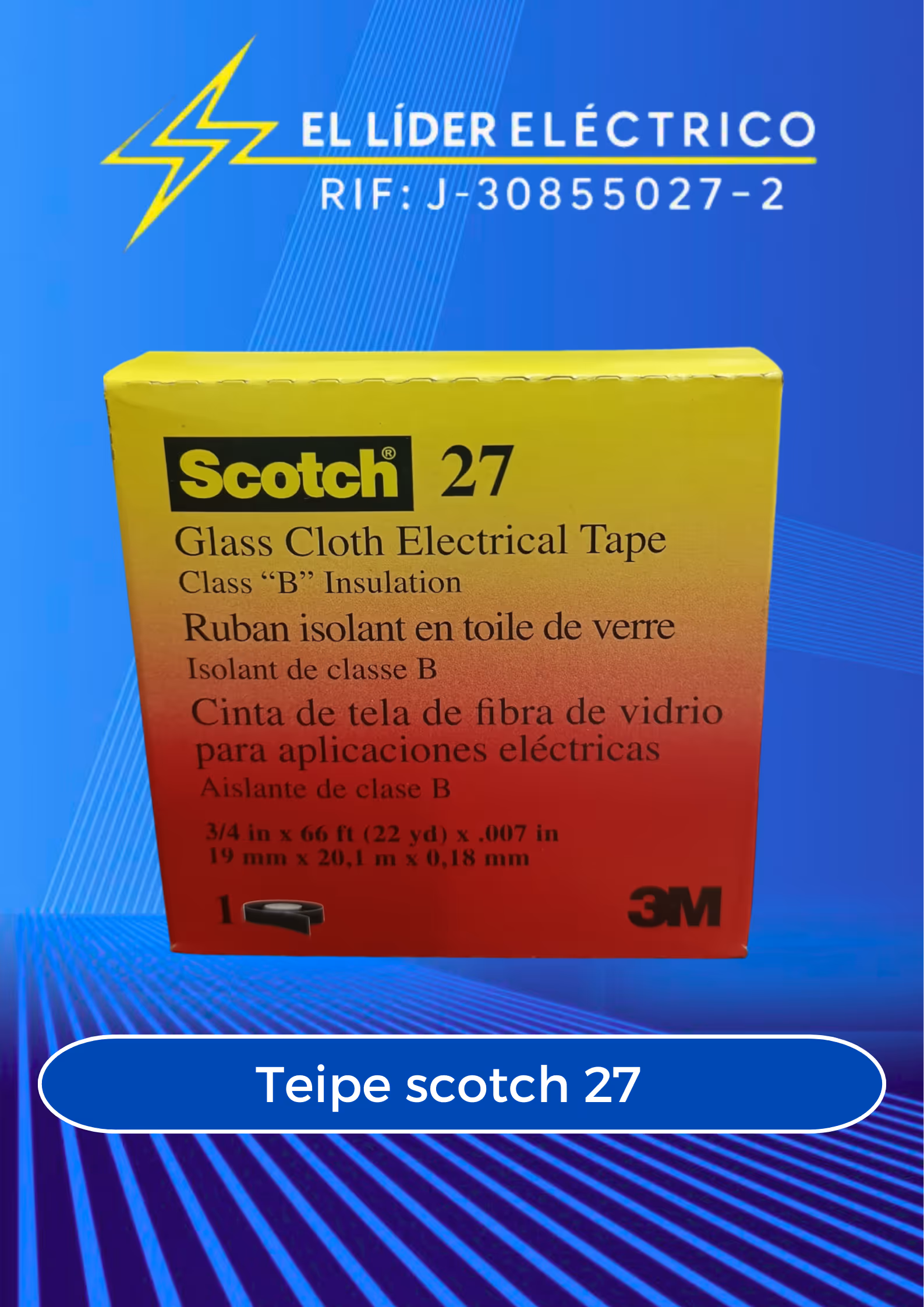 TEIPE 27 SCOTCH 3M TEMPERATURA TELA
