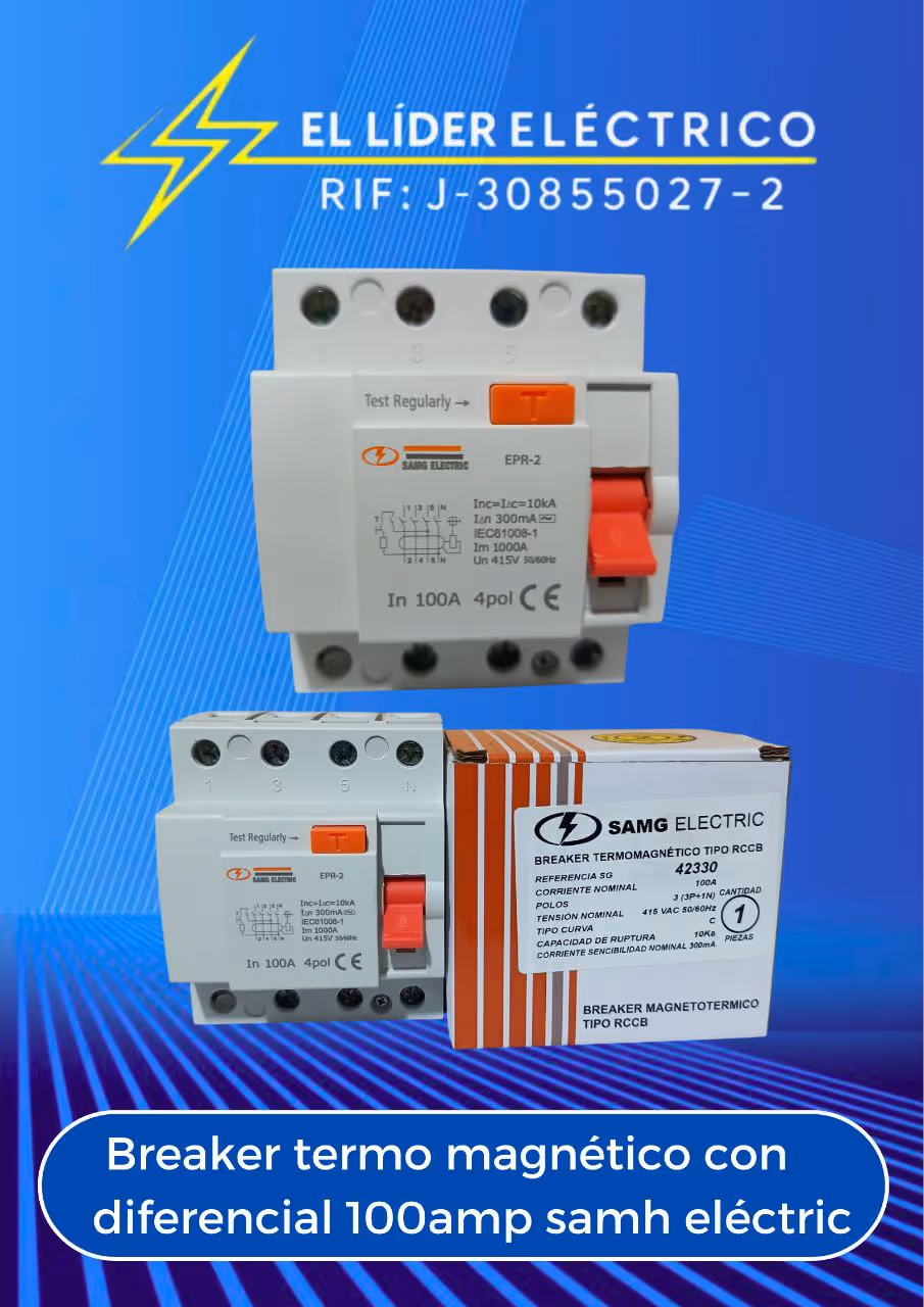 BREAKER TERMOMAGNETICO DIFERENCIAL 4X100 AMP SELECTRIC