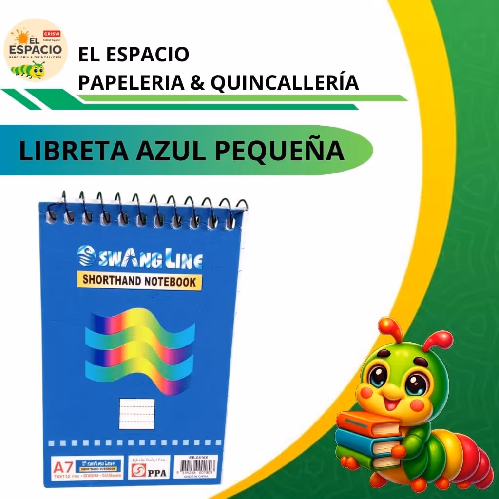 Libreta azul pequeña 