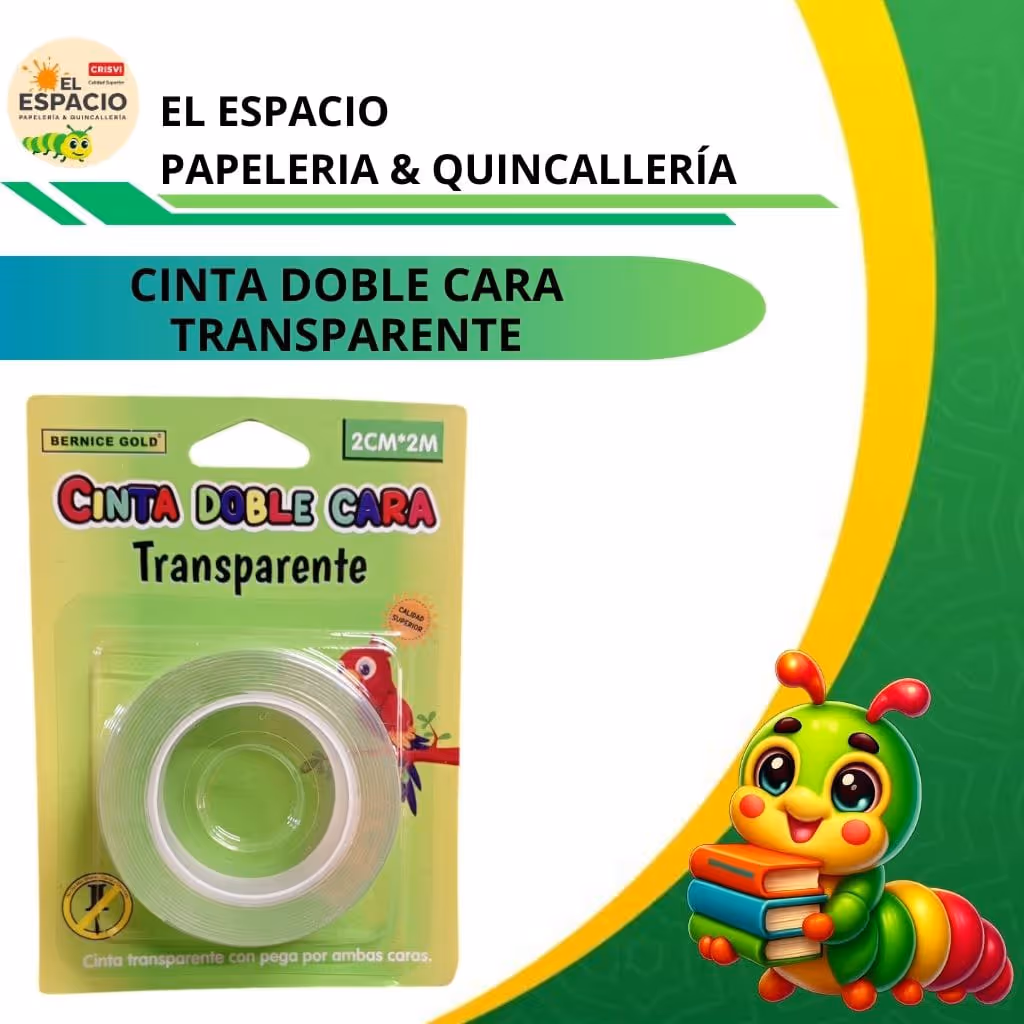Tirro doble cara transparente 
