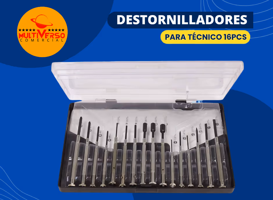 DESTORNILLADORES PARA TÉCNICO DE 16 PIEZA