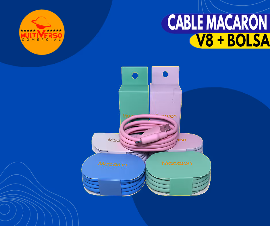 CABLE MACARON V8 + BOLSA