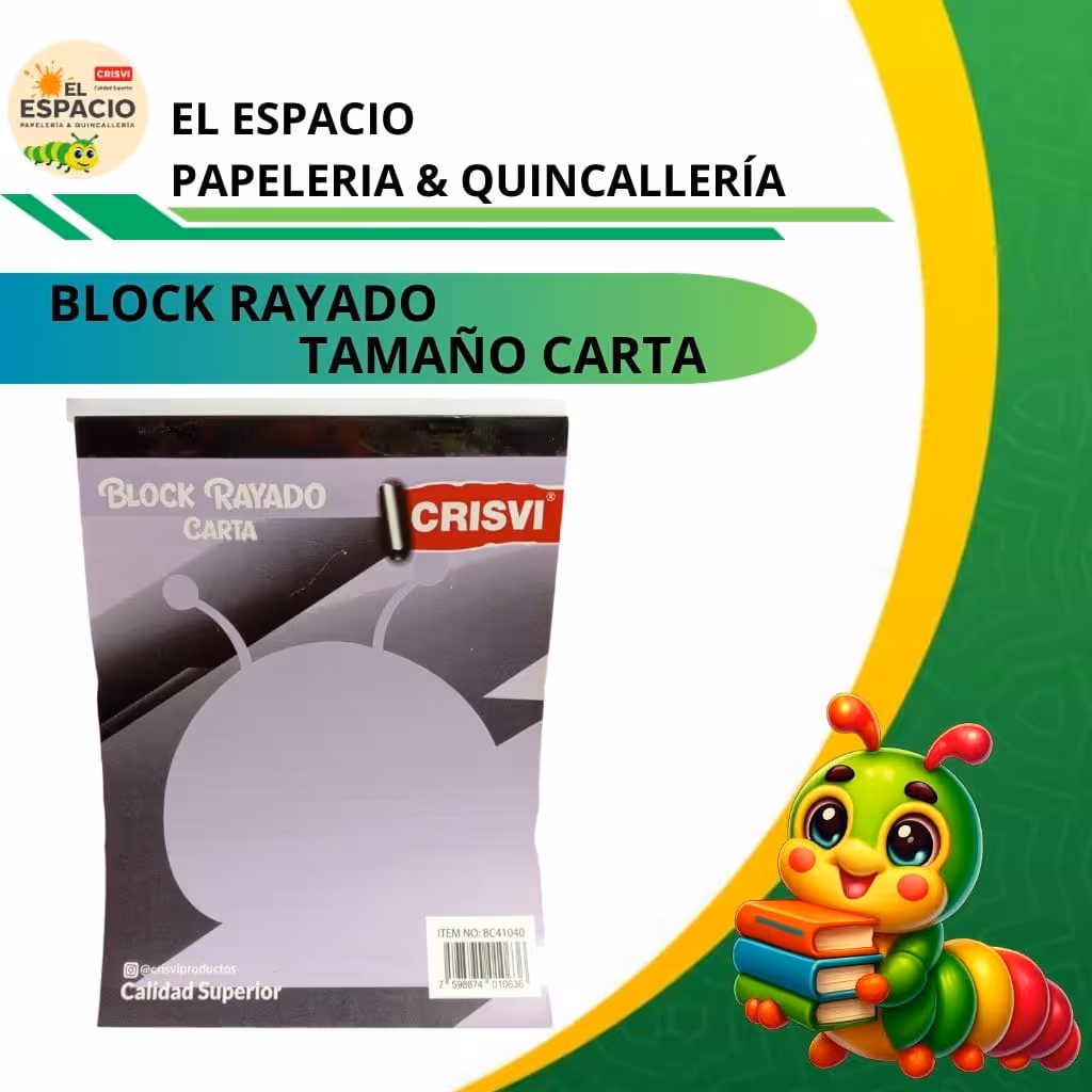 Block rayado tamaño cartas 