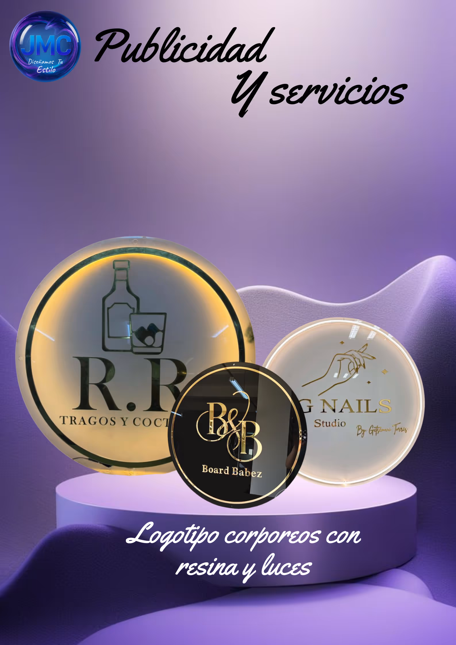 LOGOTIPO CORPÓREOS CON RESINA