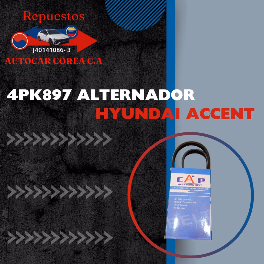 4pk 897 alternador accent 