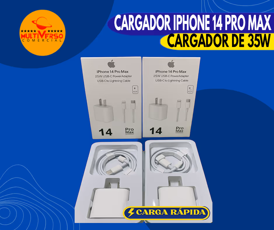 CARGADOR DE IPHONE 14 PRO MAX DE 35W