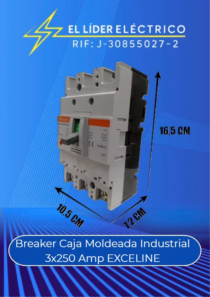 Breaker Caja Moldeada Industrial 3x250 Amp EXCELINE