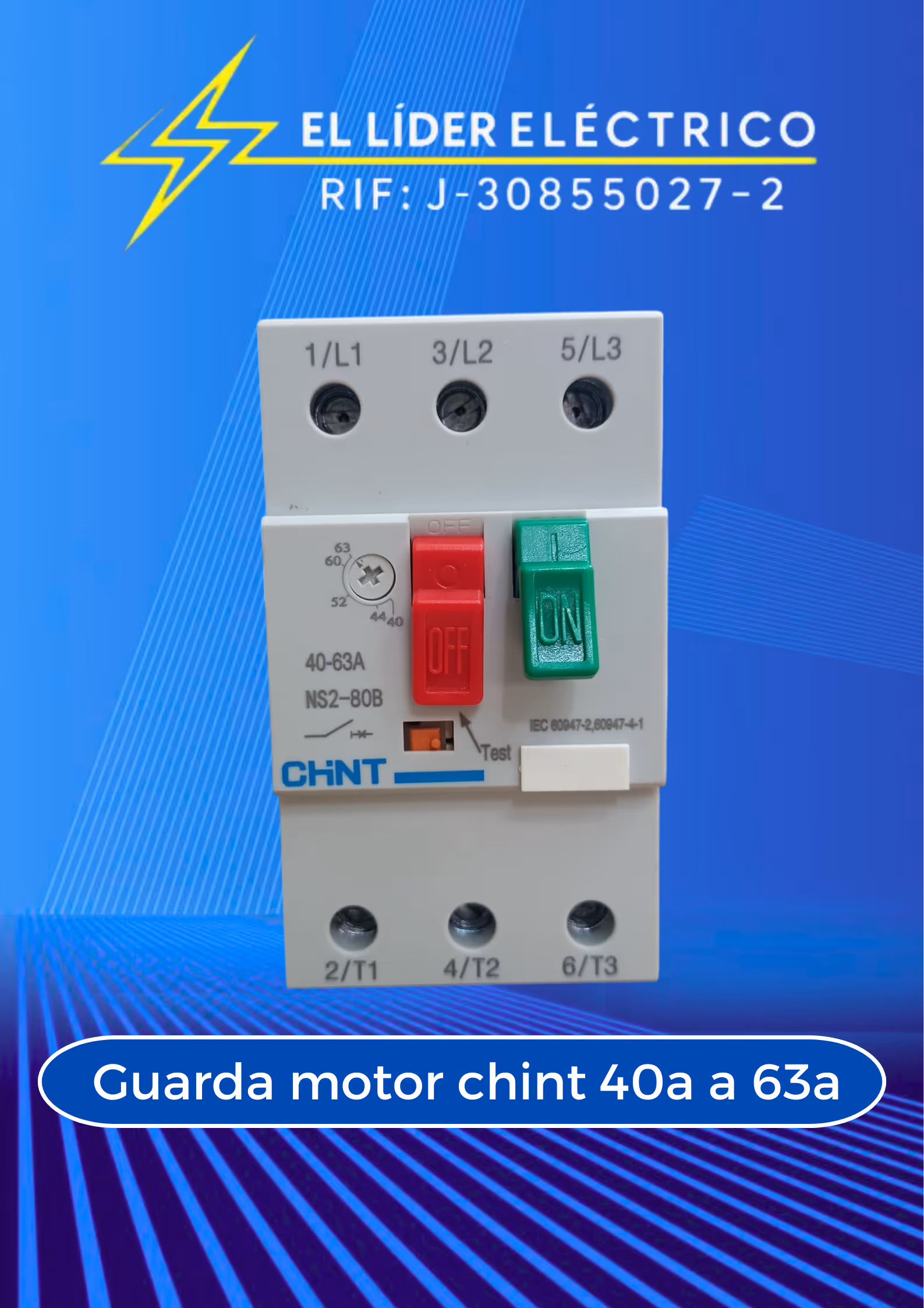 GUARDA MOTOR CHIT 40 AMP A 63 AMP