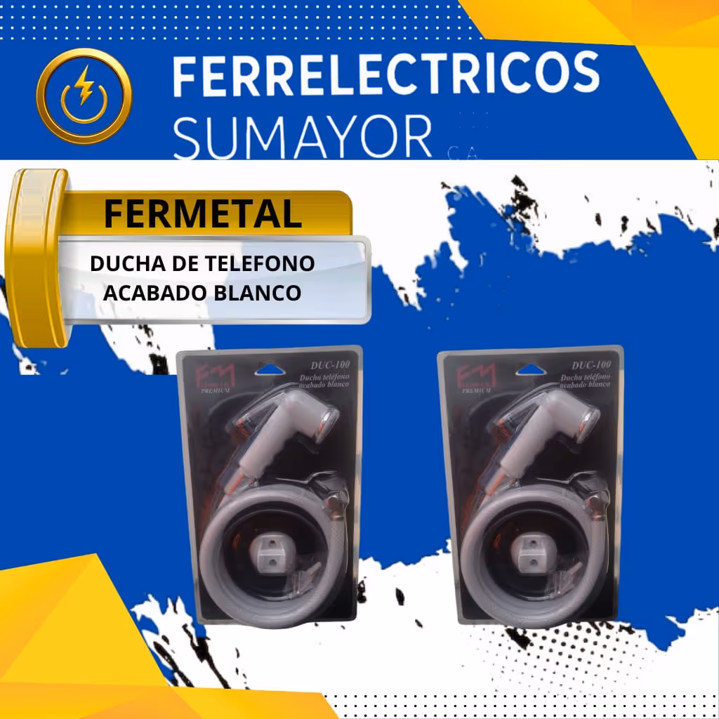 Fermental ducha de teléfono acabado blanco 