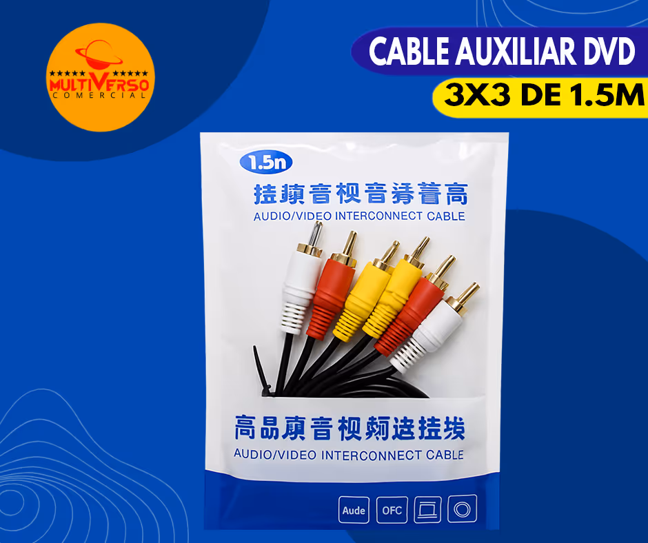 CABLE AUXILIAR DVD 3X3