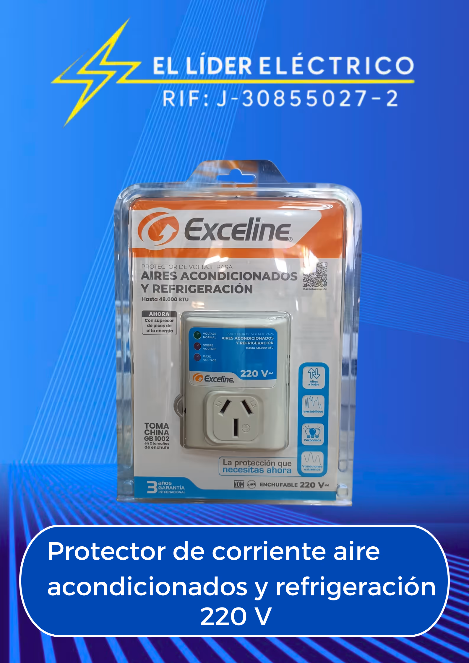 PROTECTOR DE CORRIENTE AIRE ACONDICIONADO Y REFRIGERACIÓN 220V