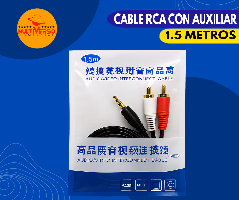 CABLE RCA CON AUXILIAR