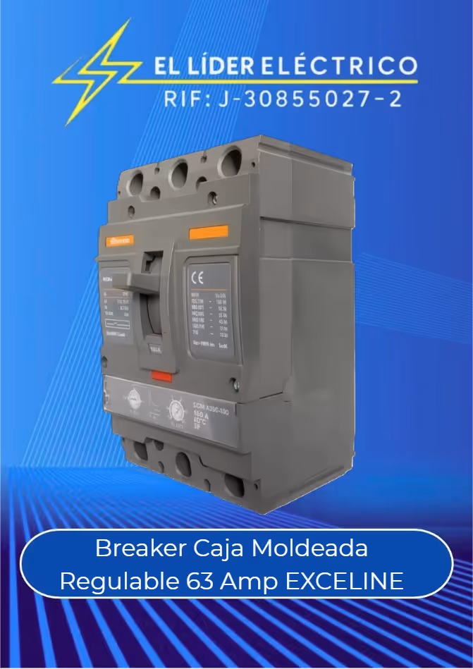 Breaker Caja Moldeada Regulable 63 Amp EXCELINE