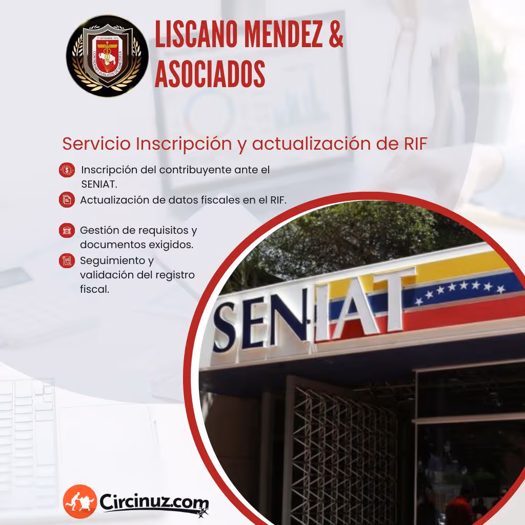 Servicio Inscripción y actualización de RIF