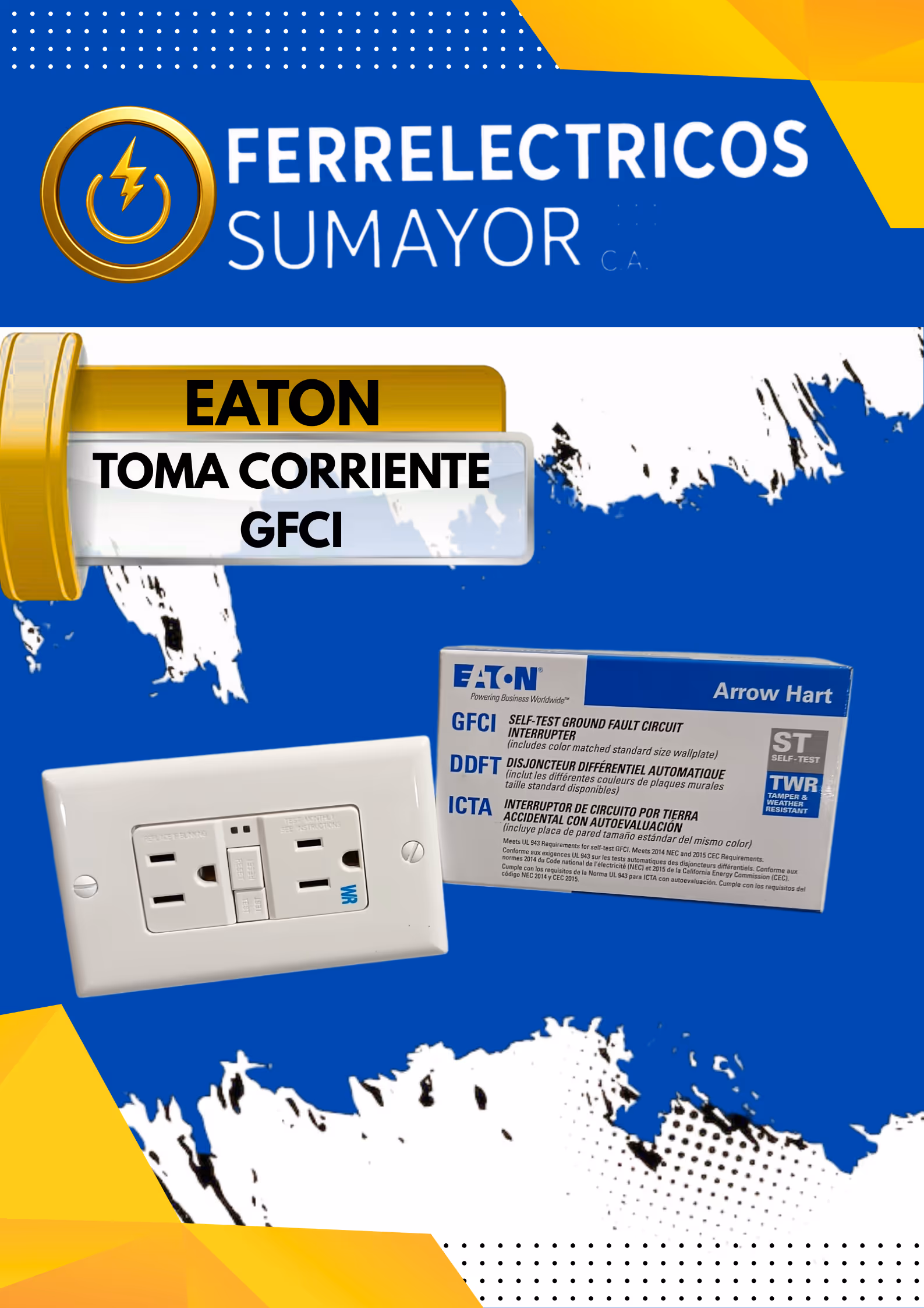 Toma Corriente GFCI Eaton