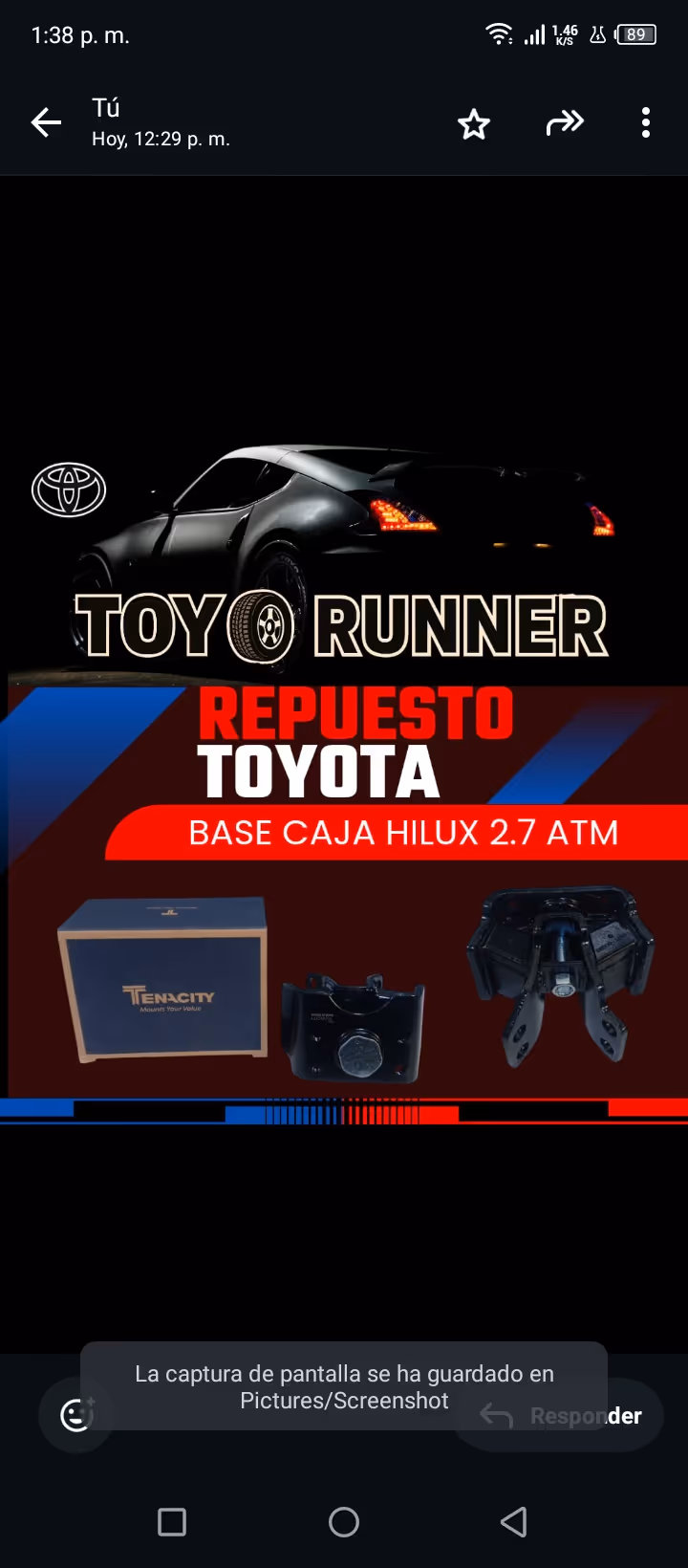 Base caja Hilux 2.7 ATM Tenacity 