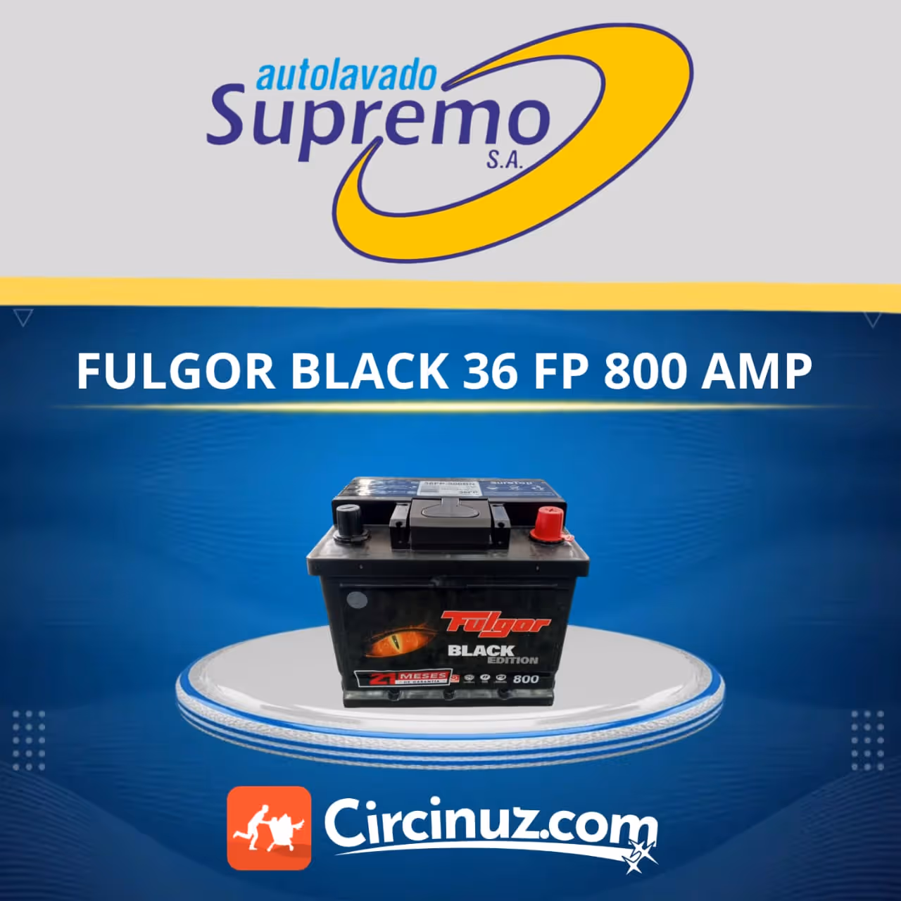 Fulgor black 36 fp 800 amp 