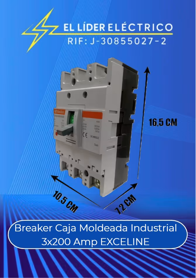 Breaker Caja Moldeada Industrial 3x200 Amp EXCELINE