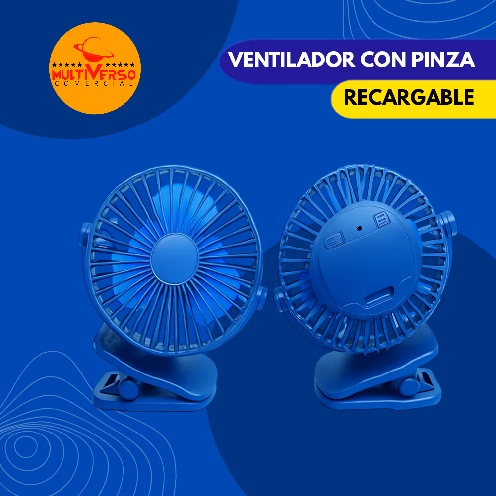 VENTILADOR CON PINZA RECARGABLE