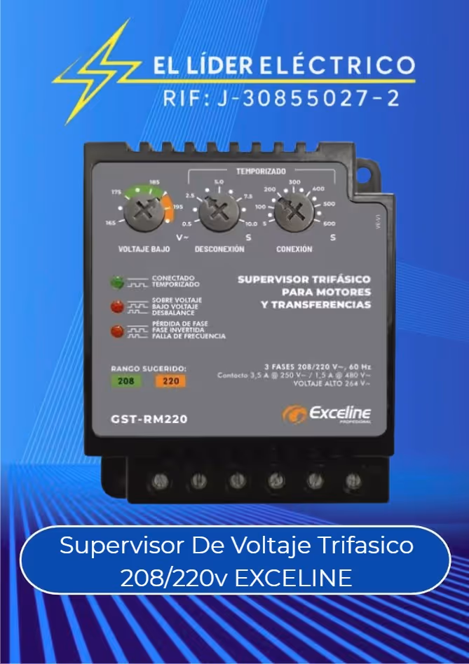 Supervisor De Voltaje Trifasico 208/220v EXCELINE